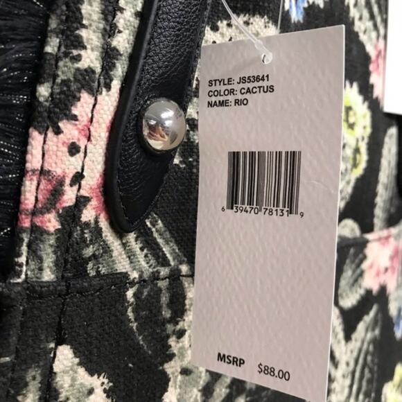 Jessica Simpson Purse Tote Rio Cactus Canvas Handbag Magnetic Closure NWT - Picture 4 of 5